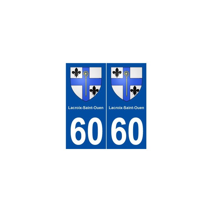 60 Lacroix-Saint-Ouen blason autocollant plaque stickers ville