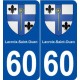 60 Lacroix-Saint-Ouen blason autocollant plaque stickers ville