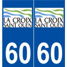60 Lacroix-Saint-Ouen logo autocollant plaque stickers ville