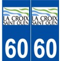 60 Lacroix-Saint-Ouen logo autocollant plaque stickers ville