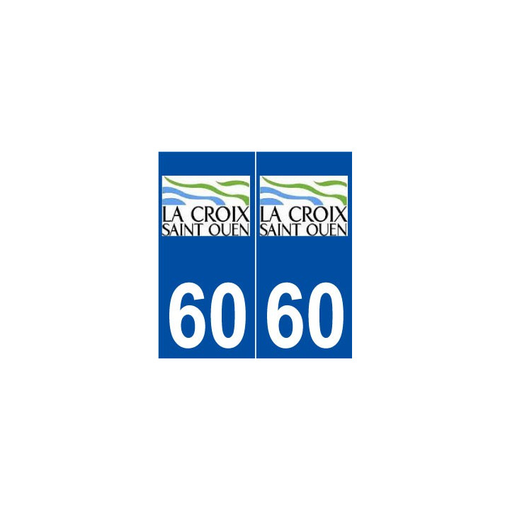 60 Lacroix-Saint-Ouen logo autocollant plaque stickers ville