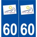 60 Laigneville logo autocollant plaque stickers ville