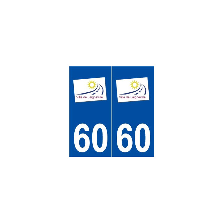 60 Laigneville logo autocollant plaque stickers ville