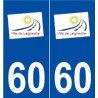 60 Laigneville logo autocollant plaque stickers ville