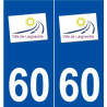 60 Laigneville logo autocollant plaque stickers ville