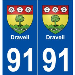 91 Draveil blason autocollant plaque stickers ville