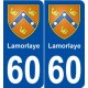 60 Lamorlaye blason autocollant plaque stickers ville