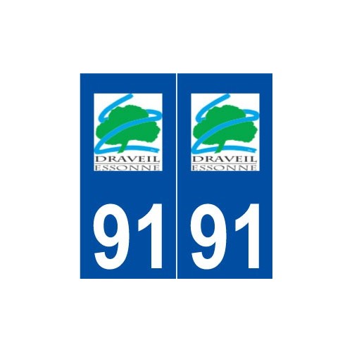 91 Draveil logo autocollant plaque stickers ville