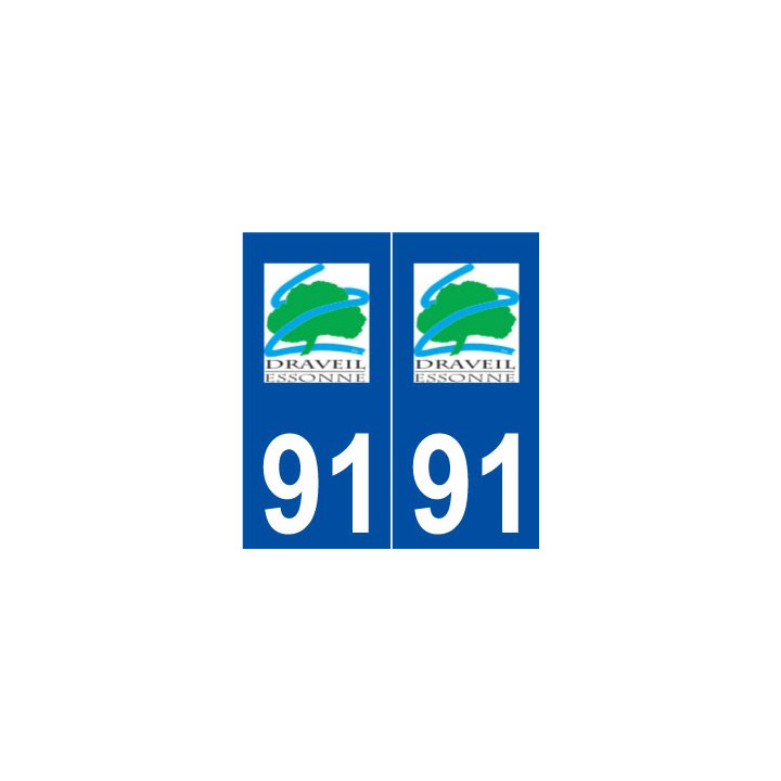 91 Draveil logo autocollant plaque stickers ville