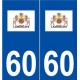 60 Lamorlaye logo autocollant plaque stickers ville