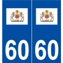 60 Lamorlaye logo autocollant plaque stickers ville