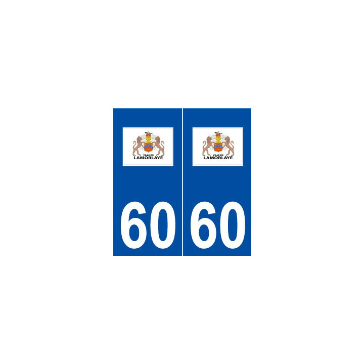60 Lamorlaye logo autocollant plaque stickers ville