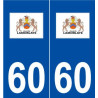 60 Lamorlaye logo autocollant plaque stickers ville