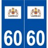 60 Lamorlaye logo autocollant plaque stickers ville