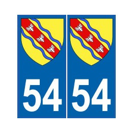 54 Meurthe autocollant plaque blason armoiries stickers département