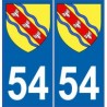 54 Meurthe autocollant plaque blason armoiries stickers département