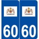 60 Lamorlaye logo autocollant plaque stickers ville