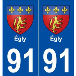 91 Égly blason autocollant plaque stickers ville