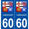 60 Liancourt blason autocollant plaque stickers ville
