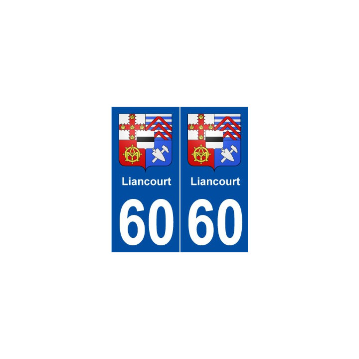 60 Liancourt blason autocollant plaque stickers ville