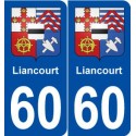 60 Liancourt blason autocollant plaque stickers ville