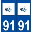 91 Égly logo autocollant plaque stickers ville