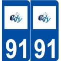 91 Égly logo autocollant plaque stickers ville