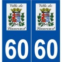 60 Liancourt logo autocollant plaque stickers ville