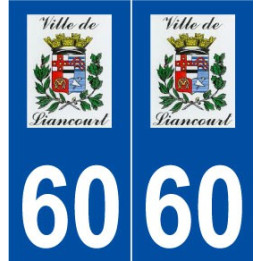 60 Liancourt logo autocollant plaque stickers ville