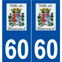 60 Liancourt logo autocollant plaque stickers ville