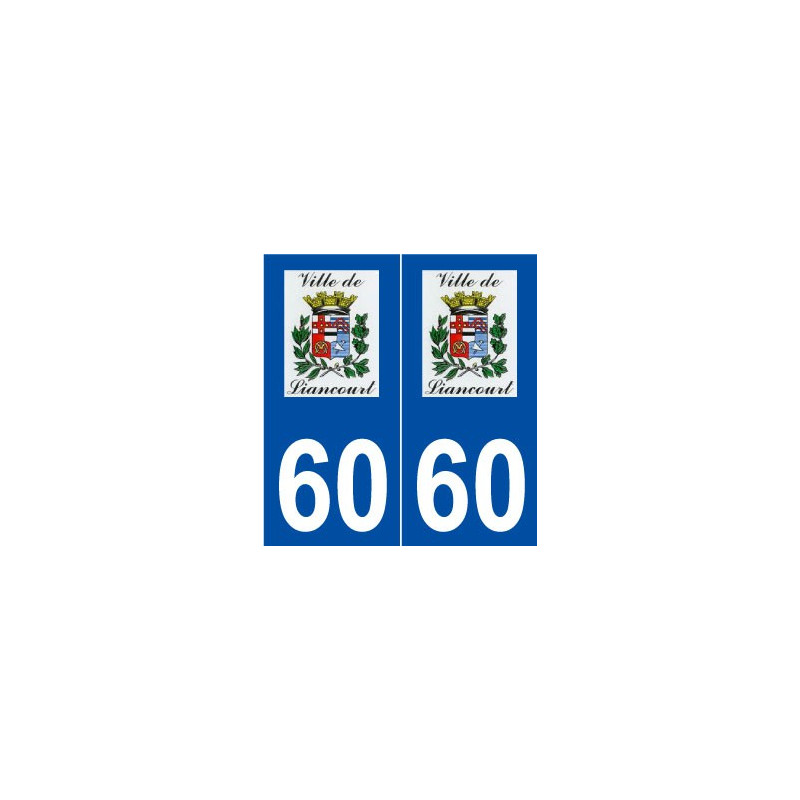60 Liancourt logo autocollant plaque stickers ville