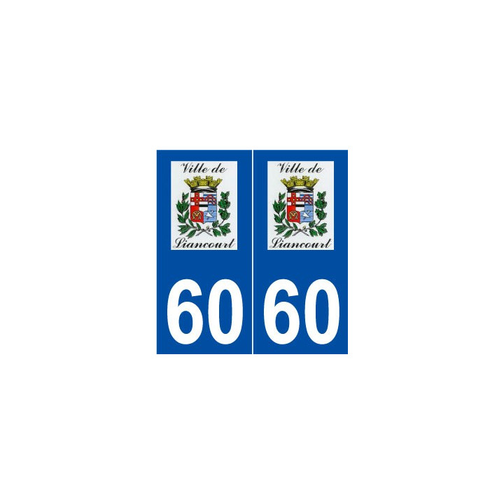 60 Liancourt logo autocollant plaque stickers ville