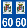 60 Liancourt logo autocollant plaque stickers ville