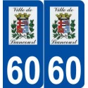 60 Liancourt logo autocollant plaque stickers ville