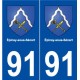 91 Épinay-sous-Sénart blason autocollant plaque stickers ville