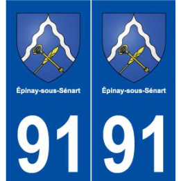 91 Épinay-sous-Sénart blason autocollant plaque stickers ville