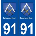 91 Épinay-sous-Sénart blason autocollant plaque stickers ville