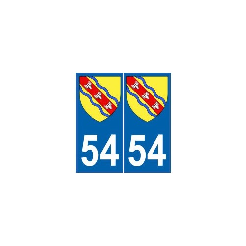 54 Meurthe autocollant plaque blason armoiries stickers département