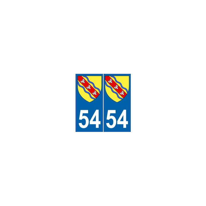 54 Meurthe autocollant plaque blason armoiries stickers département