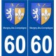 60 Margny-lès-Compiègne blason autocollant plaque stickers ville