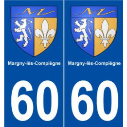 60 Margny-lès-Compiègne blason autocollant plaque stickers ville