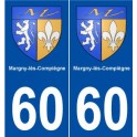60 Margny-lès-Compiègne blason autocollant plaque stickers ville