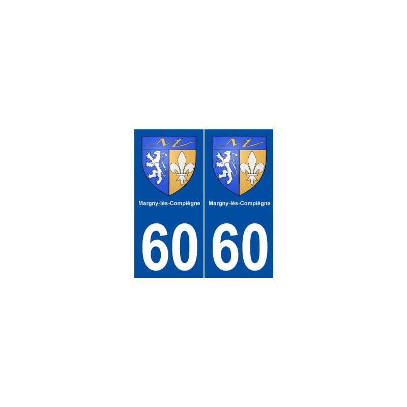 60 Margny-lès-Compiègne blason autocollant plaque stickers ville