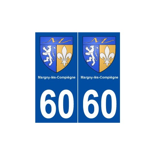 60 Margny-lès-Compiègne blason autocollant plaque stickers ville