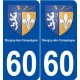 60 Margny-lès-Compiègne blason autocollant plaque stickers ville