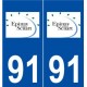 91 Épinay-sous-Sénart logo autocollant plaque stickers ville