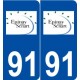 91 Épinay-sous-Sénart logo autocollant plaque stickers ville