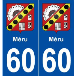 60 Méru blason autocollant plaque stickers ville