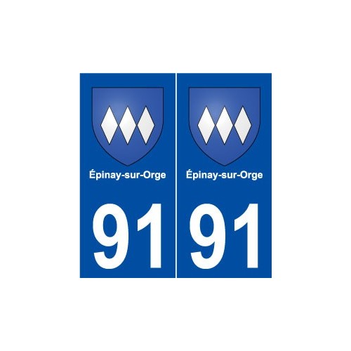 91 Épinay-sur-Orge blason autocollant plaque stickers ville