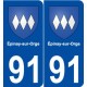 91 Épinay-sur-Orge blason autocollant plaque stickers ville